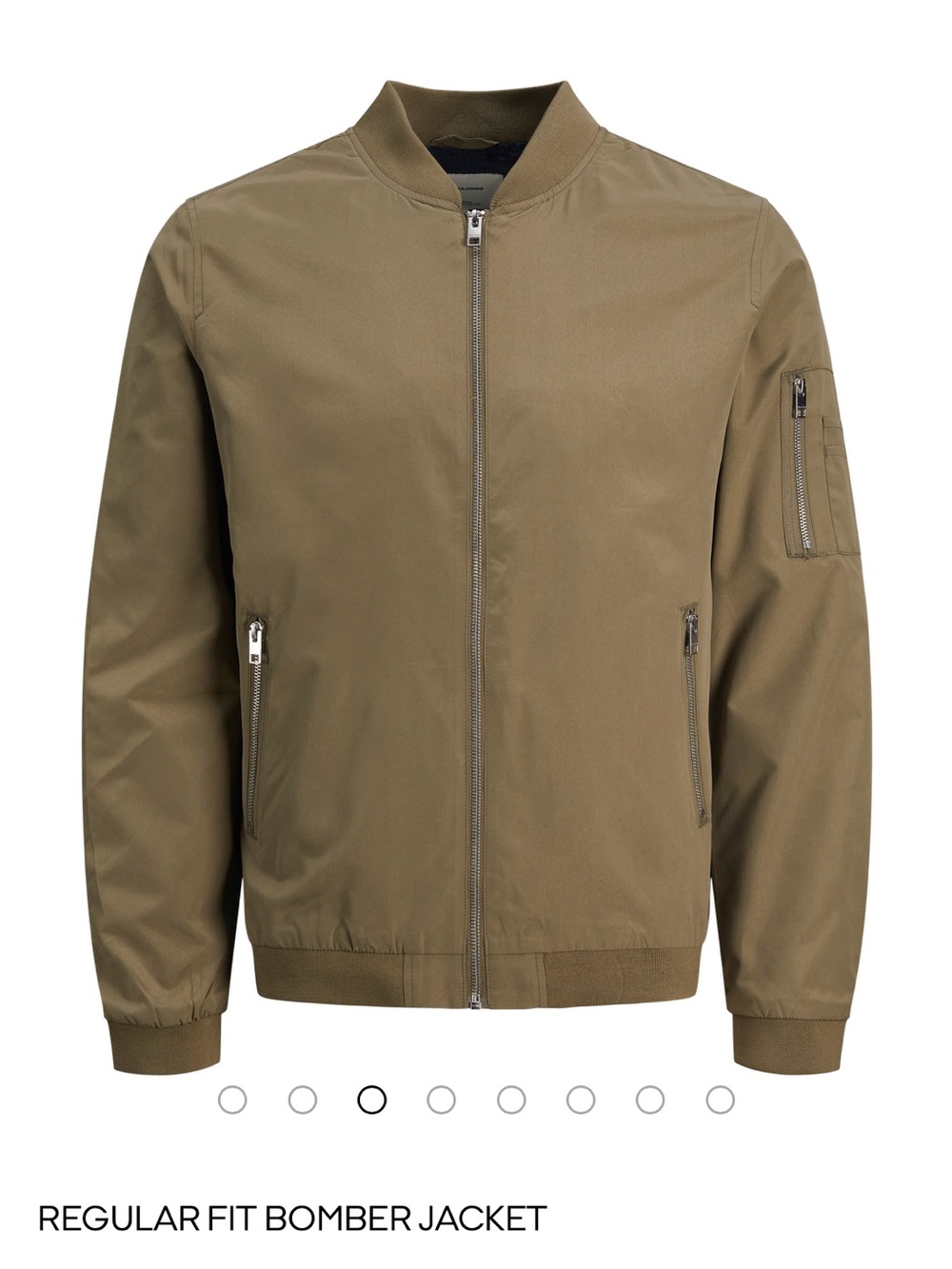 Regular Fit Bomber Jacket - Olive